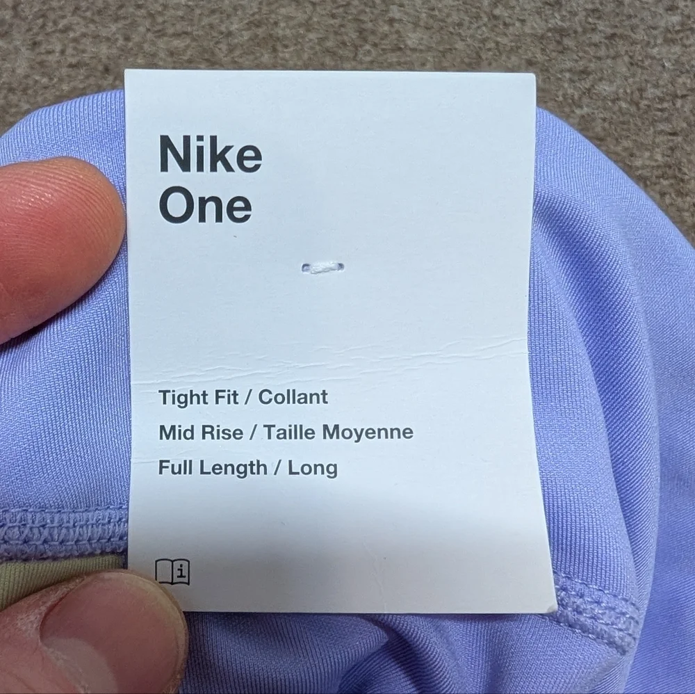 New NIKE ONE Dri-FitGirls Kids Purple Leggings (Youth Medium)